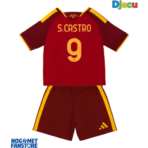 AS Roma Santiago Castro #9 Domaci Dres za djecu 2026-27 Kratak Rukav (+ Kratke hlače)